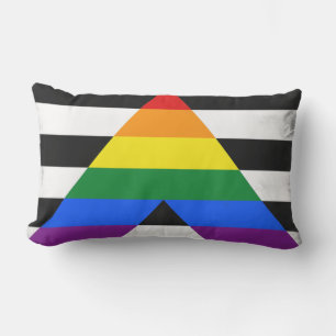 Straight Ally Flag Lumbar Pillow