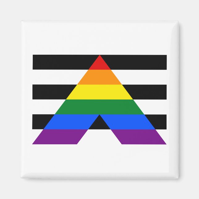 Straight Ally Flag Magnet (Front)