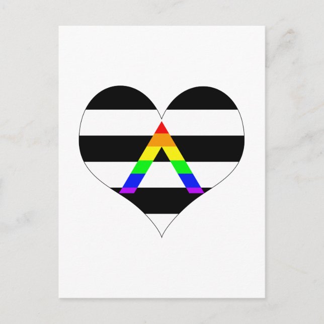 Straight Ally Heart Postcard (Front)
