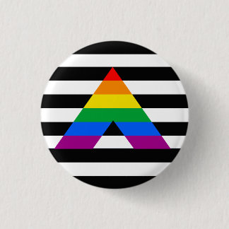 Straight Ally Pride 1 Inch Round Button