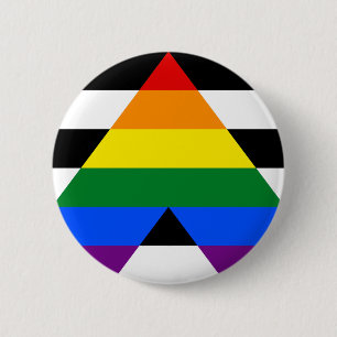 Straight Ally Pride 2 Inch Round Button