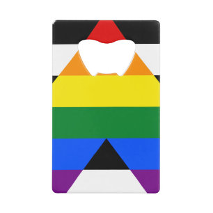 Straight Ally Pride Credit Card Bottle Opener