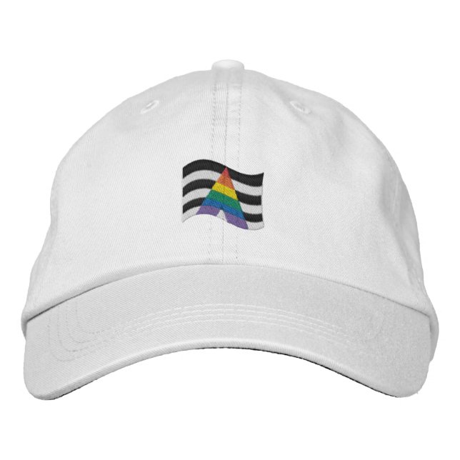 Straight Ally Pride Flag Embroidered Hat (Front)