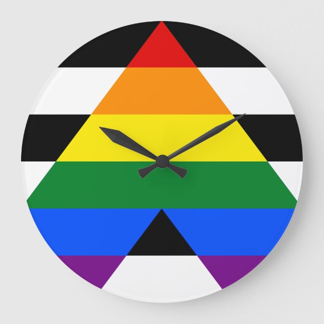 Straight Ally Pride Large Clock (Front)