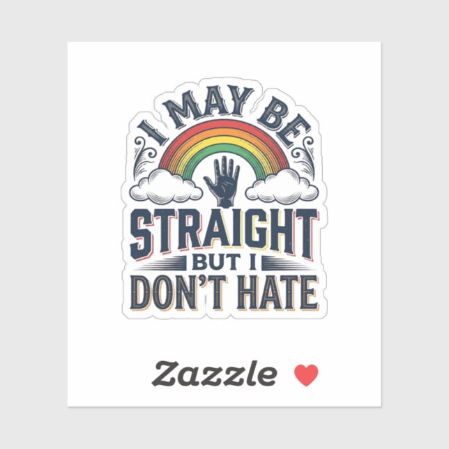 Straight Ally Pride Rainbow Vintage Vector Design_ (Sheet)