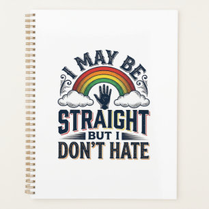 Straight Ally Pride Rainbow Vintage Vector Design_ Planner