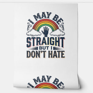 Straight Ally Pride Rainbow Vintage Vector Design_ Wallpaper