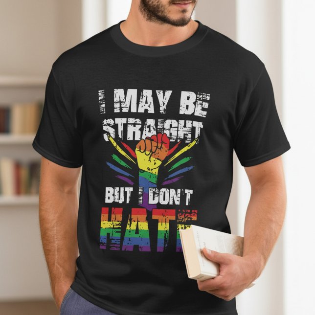 Straight Ally Rainbow Pride Supporter T-Shirt (Creator Uploaded)