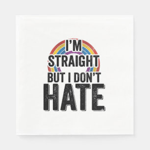 Straight Ally Rainbow Vintage Typography Shirt_1 Napkin