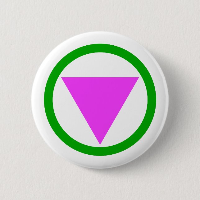 Straight Ally Symbol 2 Inch Round Button (Front)