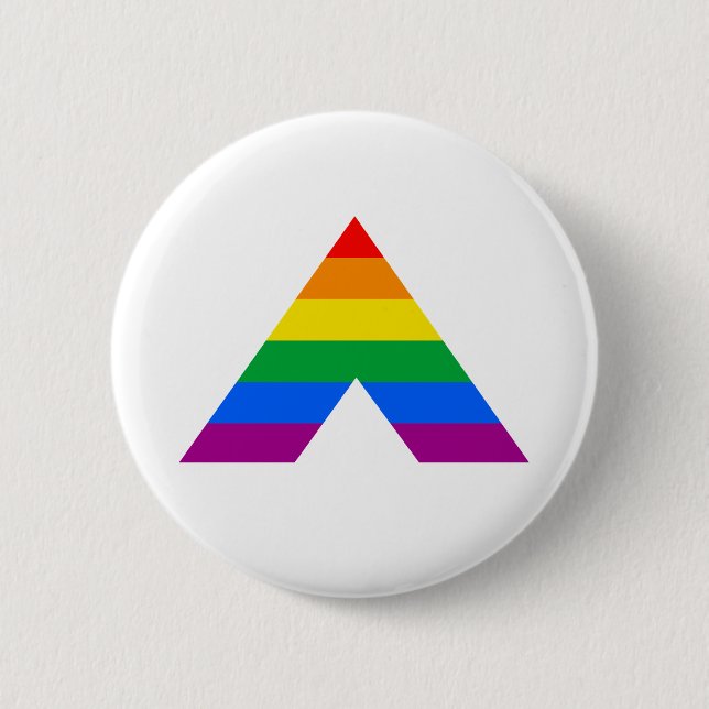Straight Ally Symbol 2 Inch Round Button (Front)