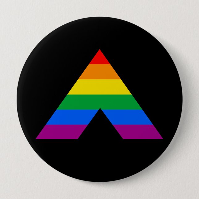 Straight Ally Symbol 4 Inch Round Button (Front)