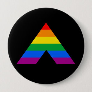 Straight Ally Symbol 4 Inch Round Button