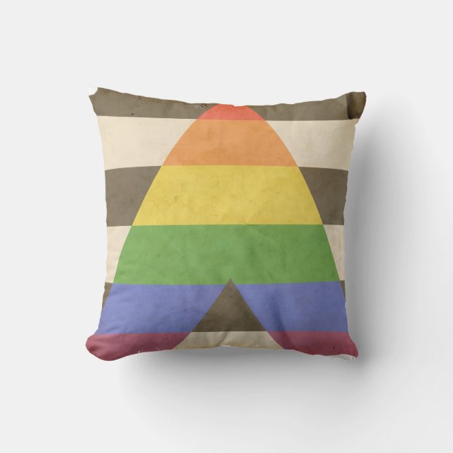 STRAIGHT ALLY VINTAGE DESIGN - 2014 PRIDE THROW PILLOW (Front)