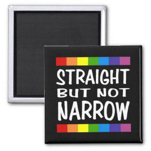 Straight But Not Narrow Magnet - Square