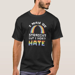 Straight Dont Hate Lgbtq Gay Pride Ally Subtle Pri T-Shirt