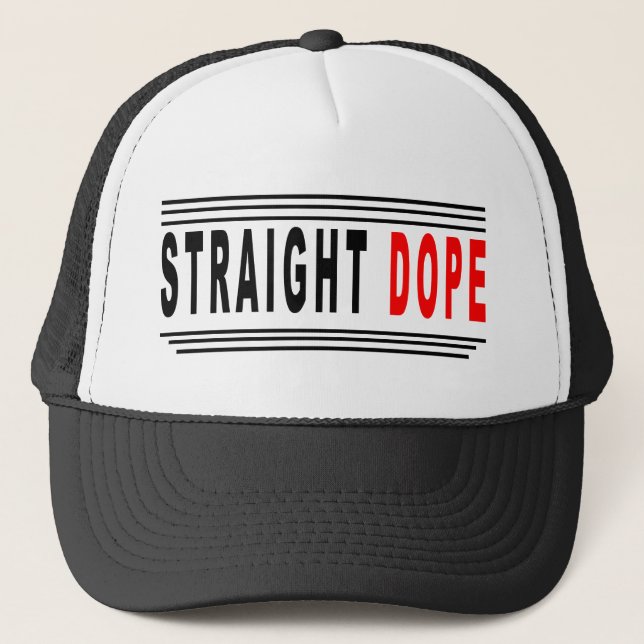Straight Dope. Trucker Hat (Front)