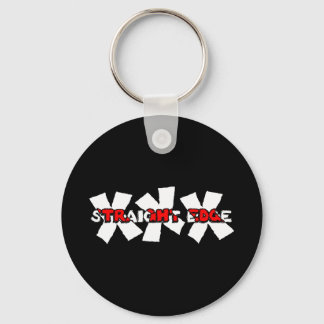 Straight Edge 07 Black Keychain