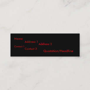 Straight Edge Mini Business Card