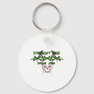Straight Edge Poison Free Keychain