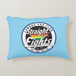 Straight Eights/LCCI Throw Pillow (Light Blue)