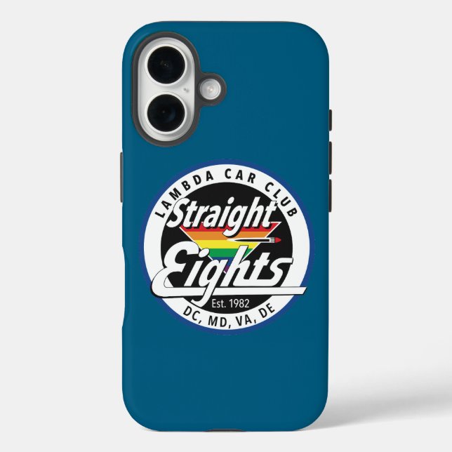 Straight Eights Phone Case (Blue) (Back)