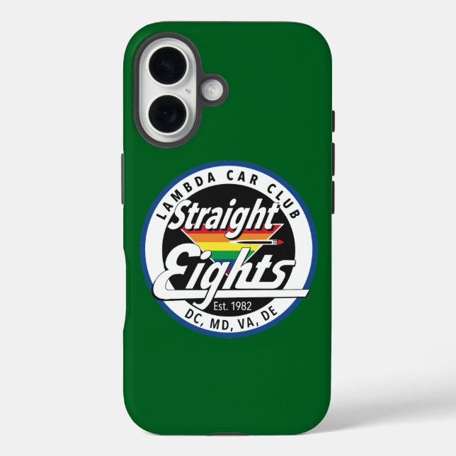 Straight Eights Phone Case (Green) (Back)