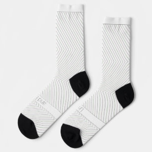 Straight Lines and Boxes on Striped White Socks