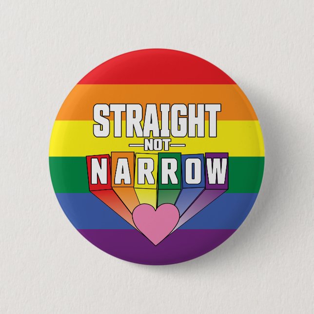 Straight Not Narrow 2 Inch Round Button (Front)