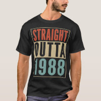 Straight Outta 1988 Funny 33rd Birthday Gag Born