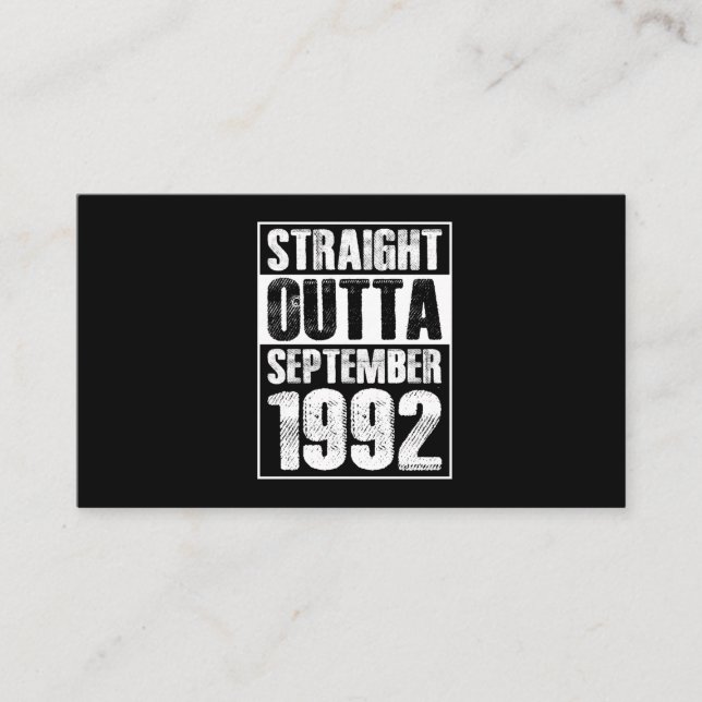 Straight Outta 1992 29th Birthday Business Card (Front)