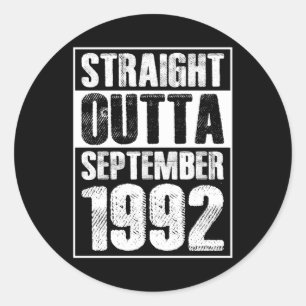 Straight Outta 1992 29th Bithday Classic Round Sticker