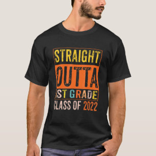 Straight Outta 1st Grade  Kids Boys 2022 Graduatio T-Shirt