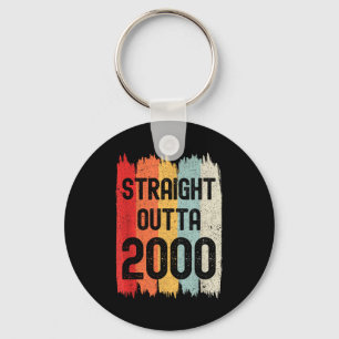 Straight Outta 2000 Funny Retro Birthday Awesome S Keychain