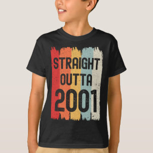 Straight Outta 2001 Funny Retro Birthday Awesome S T-Shirt