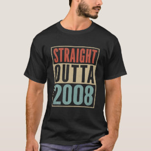 Straight Outta 2008 14 Years Old Kid 14th Birthday T-Shirt