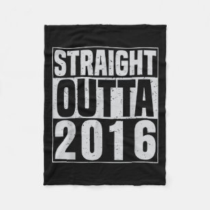 Straight Outta 2016 Clic Years Vintage Birth Of Bi Fleece Blanket