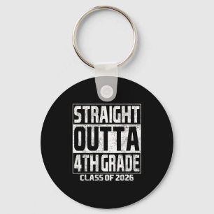 Straight outta 4th grade graduation class 2026 keychain