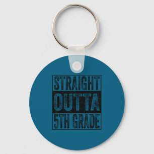Straight outta 5th grade class of 2026 graduate keychain