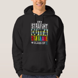 Straight Outta 5th Grade Graduation Boys Girls 20 Hoodie