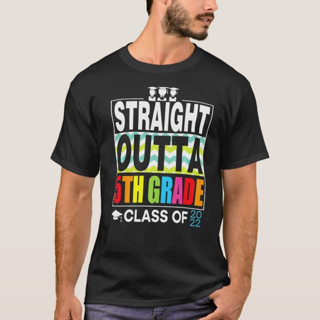 Straight Outta 5th Grade  Graduation Boys Girls 20 T-Shirt (Front)