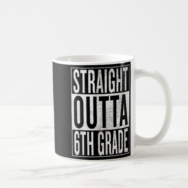 Straight outta 6th grade cool junior high - coffee mug (Right)