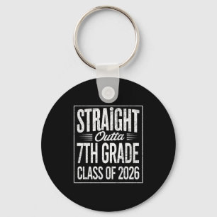 Straight outta 7th grade graduation class of 2026 keychain