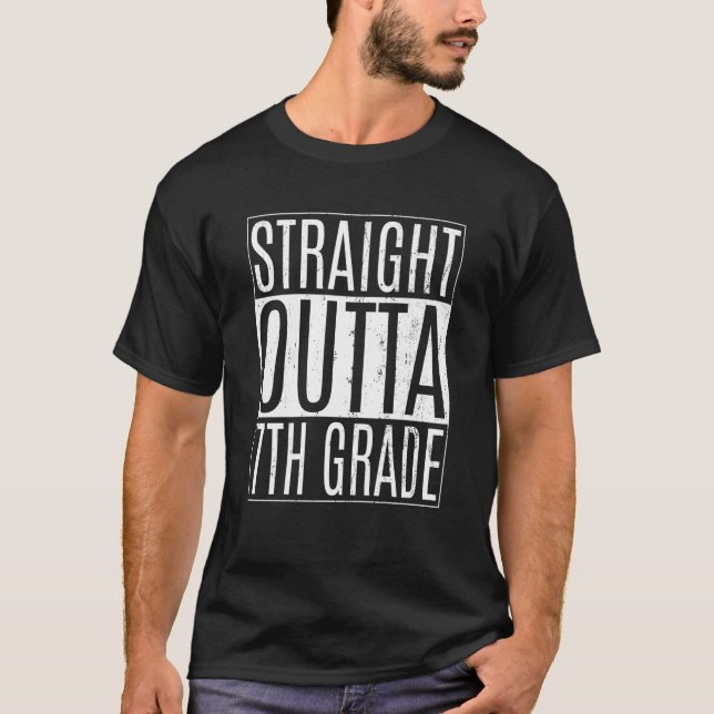 Straight Outta 7th Grade Tees Graduation Seventh G (Front)