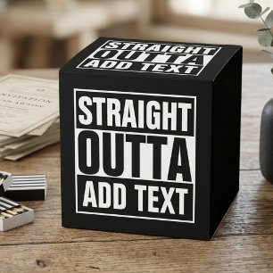 STRAIGHT OUTTA - add your text here/create own Favor Box