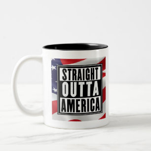 "Straight Outta America"  Two-Tone Coffee Mug