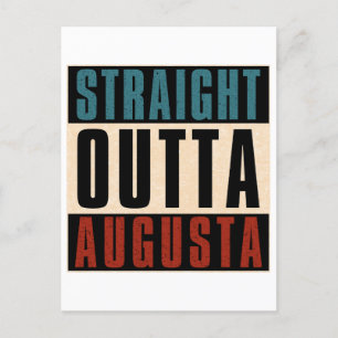 Straight Outta Augusta Georgia GA Holiday Postcard