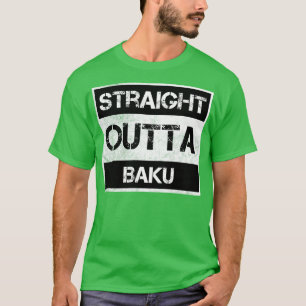 Straight Outta Baku Azerbaijan Vintage Distressed  T-Shirt