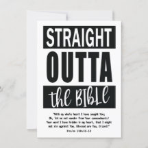 STRAIGHT OUTTA BIBLE Bookmark Christian Study Aid