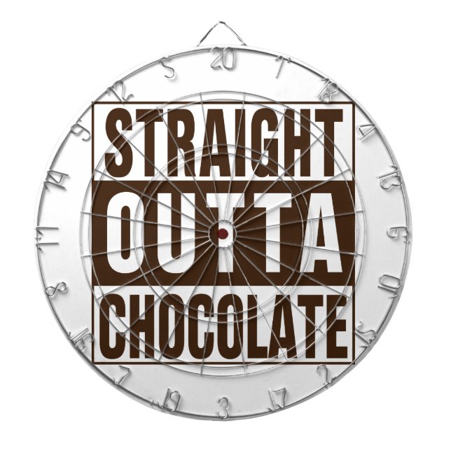 Straight Outta Brown Chocolate Dartboard (Front)